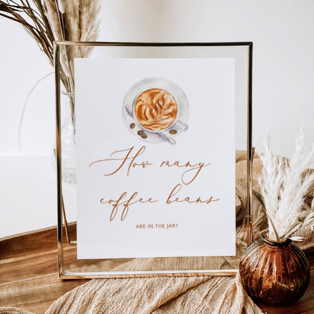 Poster Quantos grãos de café estão no pote (Criador carregado)