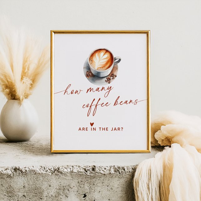 Poster Quantos Grãos de Café Jogo de Chá de Noiva (Criador carregado)