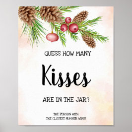 Poster Quantos Kisses - Sinal de Chá de panela de Natal