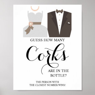 Poster Quantos Sinais de Jogo de Chá de panela do Corks