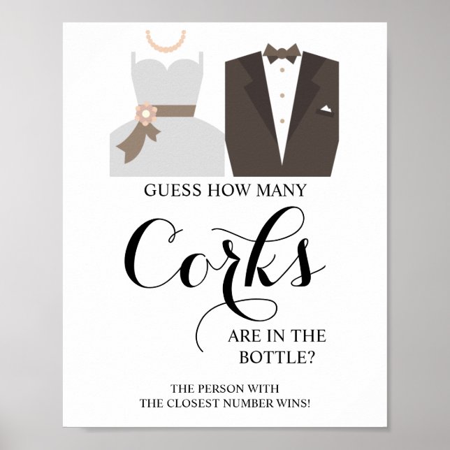 Poster Quantos Sinais de Jogo de Chá de panela do Corks (Frente)