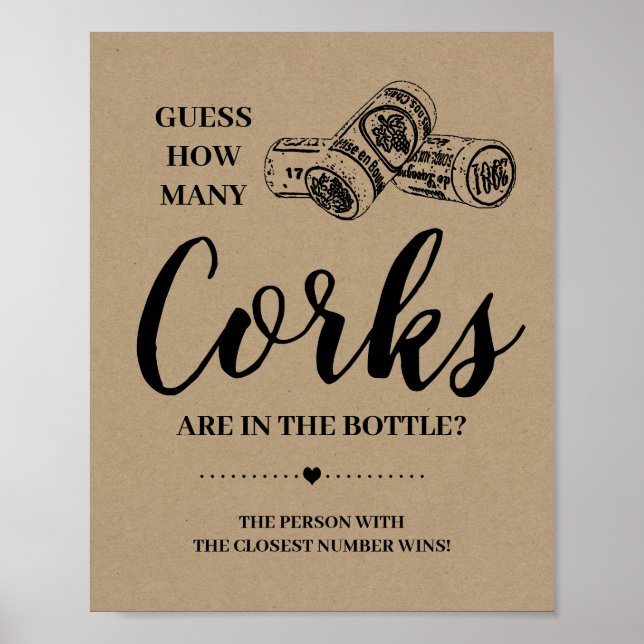 Poster Quantos sinais de jogo rústico de chá de panela de (Frente)