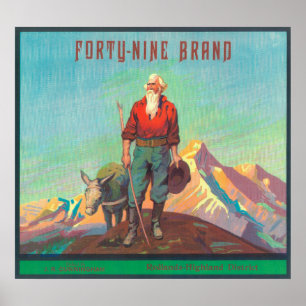 Poster Quarenta e nove laranjas LabelRedlands, CA