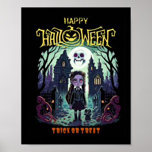 Poster Quarta-Feira Figurino De Halloween Para Crianças E