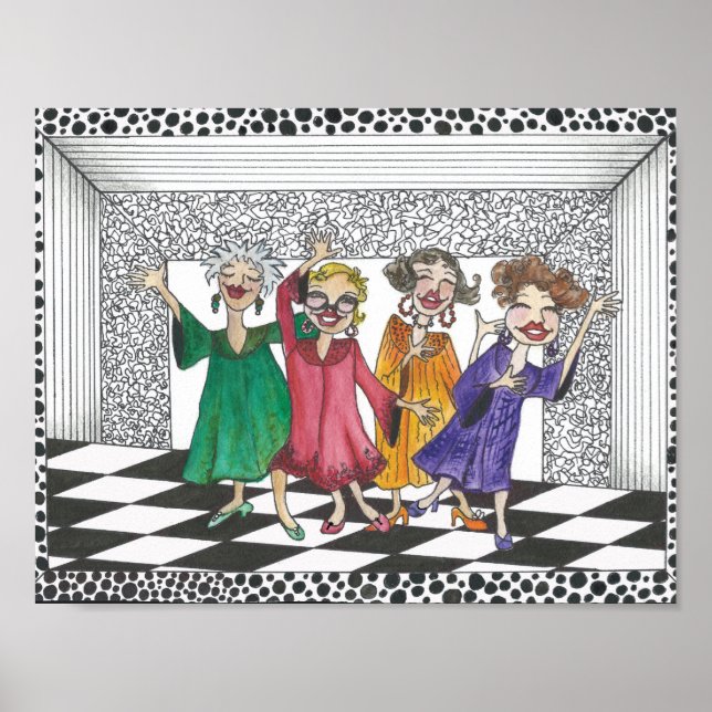 Pôster Quarteto de apresentar Gais em toda a sua glória (Frente)