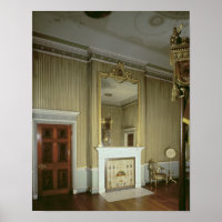 Quarto com lareira desenhada por Adam, c.1776