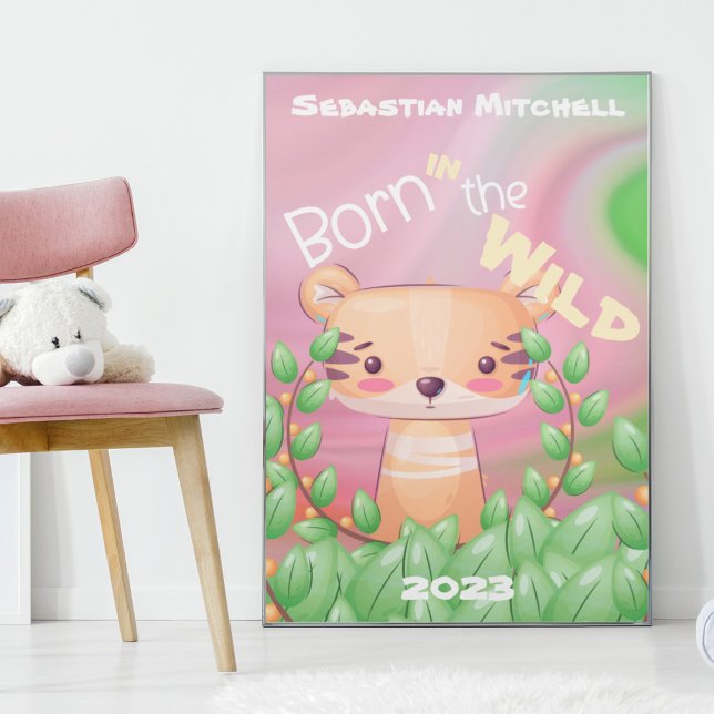 Poster Quarto de Crianças Nascido na Selva com Nom (Criador carregado)