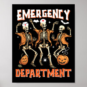 Poster Quarto de Halloween Enfermeira Departamento de Eme