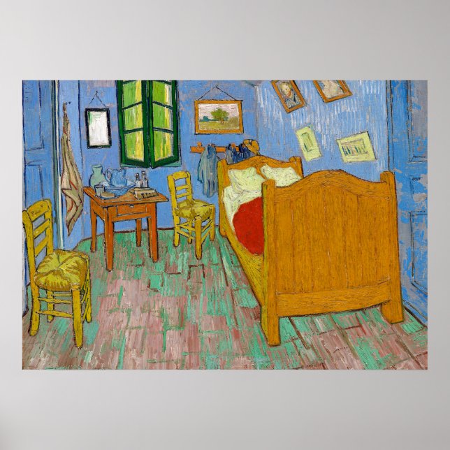 Poster Quarto de Van Gogh em Arles Pintura (Frente)