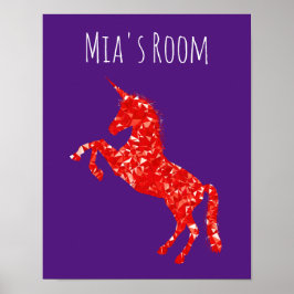 Poster Quarto do garoto místico da criatura mística Red U