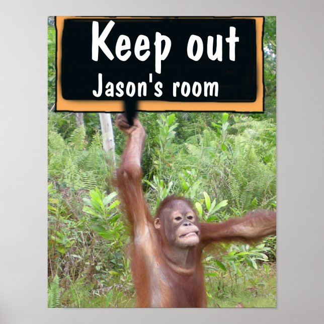 Pôster Quarto infantil Mantenha a privacidade (Frente)