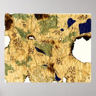 Pôster Quarto Mapa do Reino Esquecido