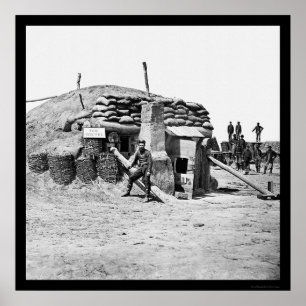 Pôster quartos da Bomba-prova do inferno 1865 do forte