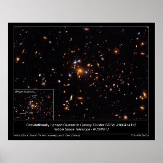 Poster QuasarInGalax GravitacionalmenteLensado
