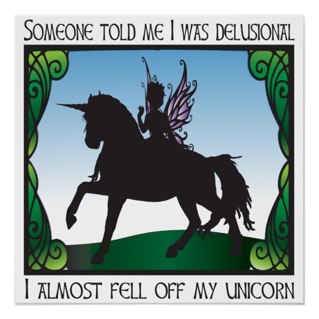 Pôster Quase Caiu Do Meu Unicórnio (Frente)