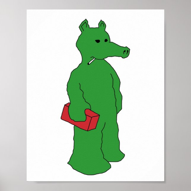Poster quasimoto verde (Frente)