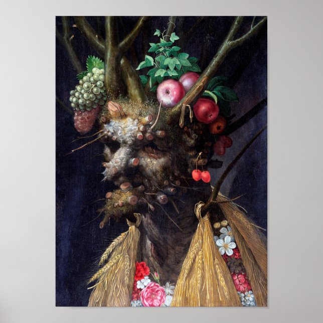 Poster Quatro Assentos em Uma Cabeça, Arcimboldo (Frente)
