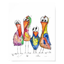 Quatro Aves Células E Quentes