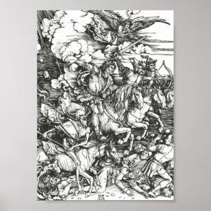 Pôster Quatro cavaleiro do apocalipse, Albrecht Dürer