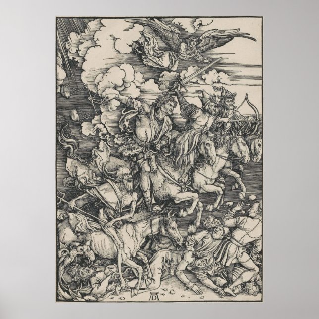 Poster Quatro Cavalos do Apocalipse por Durer (Frente)