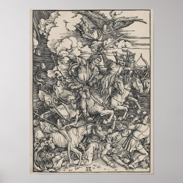 Poster Quatro Cavalos do Apocalipse por Durer (Frente)