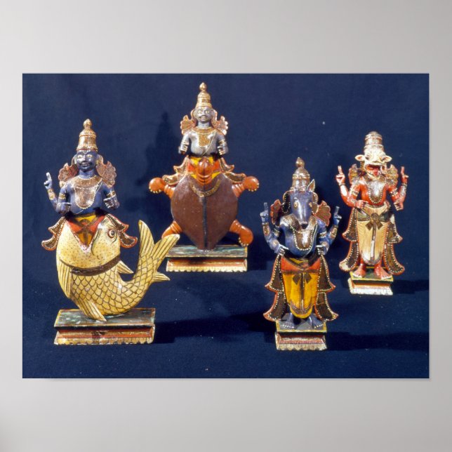 Poster Quatro das encarnações de Vishnu (Frente)
