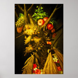 Pôster Quatro Estações - Giuseppe Arcimboldo