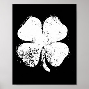 Poster Quatro Folhas Vintage Saint Patrick Day Presente