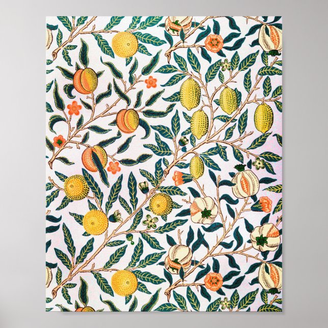 Poster Quatro Frutas, William Morris (Frente)