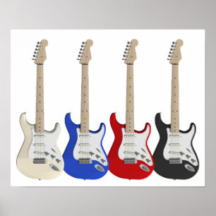 Poster Quatro, guitarra elétricas