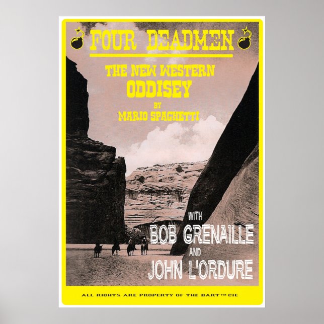 Pôster Quatro Homens Mortos (Frente)