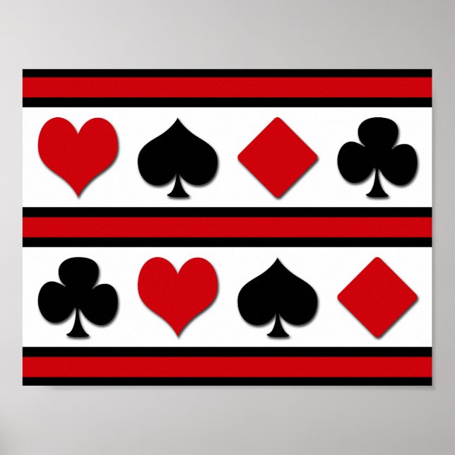 Pôster Quatro naipes de cartão (Frente)