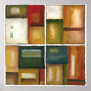 Pôster Quatro Pintura Paneled de Jennifer Goldberger