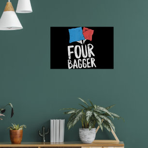 Poster Quatro Sacos Engraçados Cornhole Bean Bag Toss
