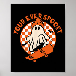 Poster Quatro Sempre Louco 4º Aniversário do Skateboard