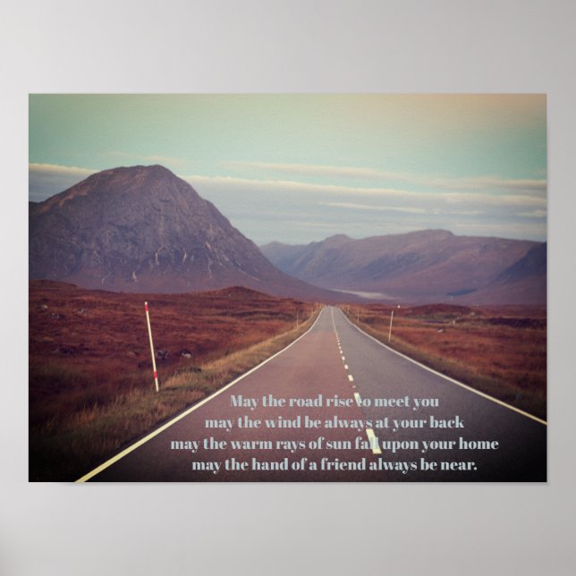 Poster Que a estrada se levante para conhecê-lo Glencoe S (Frente)