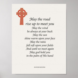 Poster Que a estrada suba - uma bênção irlandesa
