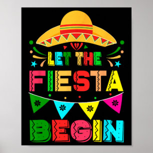 Poster Que A Fiesta Comece Engraçada Cinco De Mayo Mexica