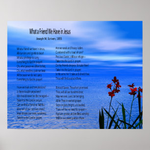 Poster "Que amigo nós temos poemas líricos de Jesus"