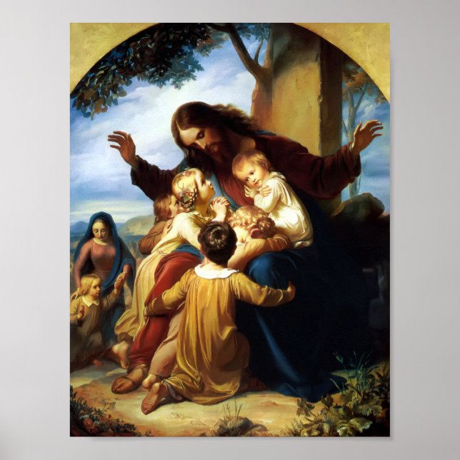 Poster Que as crianças venham até mim por Carl Vogelstein (Frente)