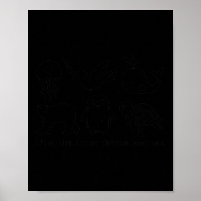 Poster Que Bom Que Todos Nós Vivemos Em Diferentes Condiç (Frente)