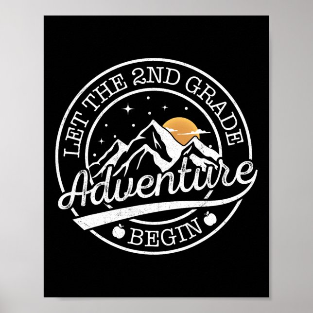Poster Que Comece a Aventura da 2ª Série Retro Primeiro D (Frente)