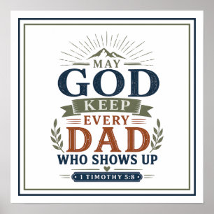 Poster Que Deus Guarde Todo Pai Que Comparece Motivaciona