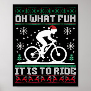 Poster Que Diversão É Andar De Bicicleta De Montanha Cicl