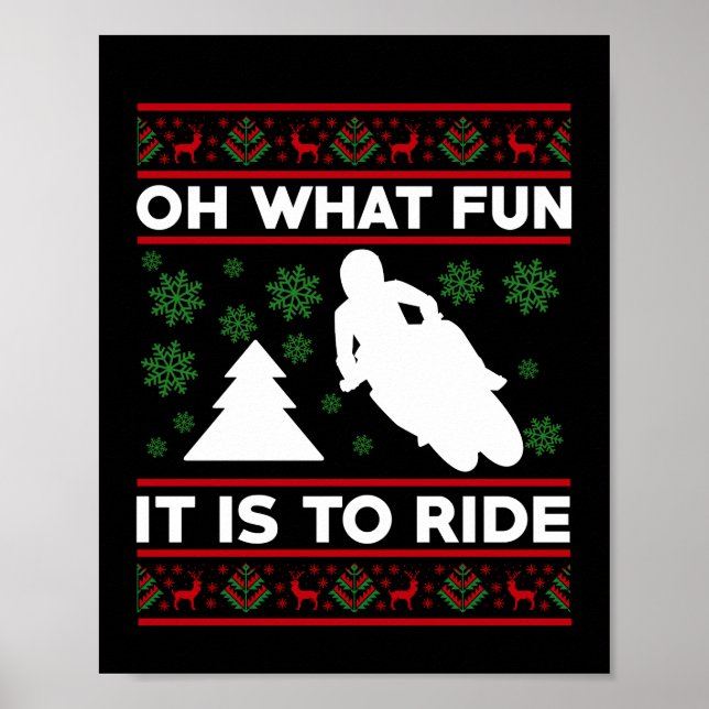 Poster Que Diversão É Andar de Moto Dirt Bike (Frente)