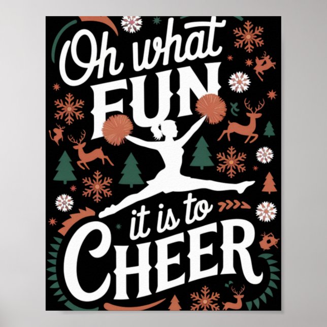 Poster Que Diversão É Torcer Feio Cheerleading Natal  (Frente)