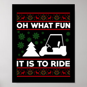 Poster Que Divertido É Andar De Natal No Carrinho De Gol