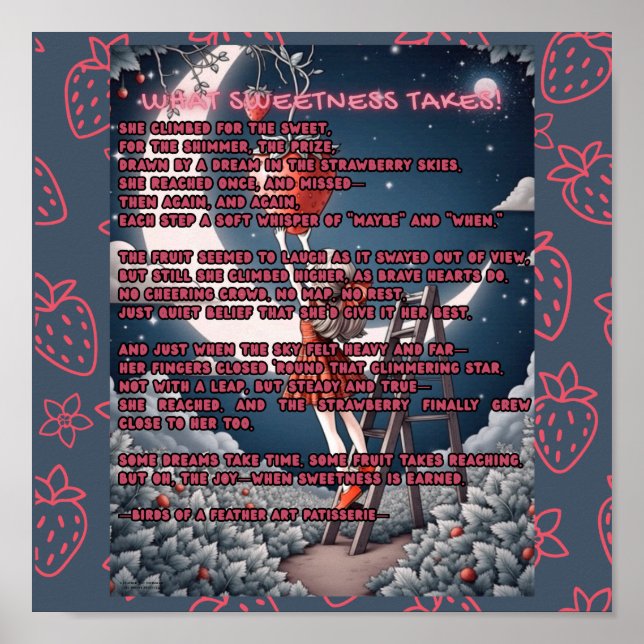 Poster Que Doçura Leva Poema (Frente)