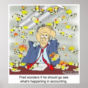 Pôster Que está acima na contabilidade?