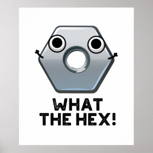 Poster Que Forma Hexágono Engraçado Hex Pun